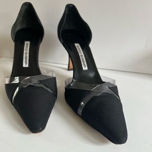 Manolo Blahnik black heel shoes
